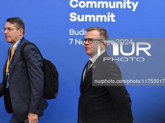 Kristen Michal, Estonian Prime Minister, arrives at the 5th European Political Community Summit in Budapest, Hungary, on November 7, a day a...