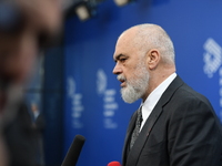 Edi Rama, Prime Minister of Albania, arrives at the 5th European Political Community Summit in Budapest, Hungary, on November 7, a day after...