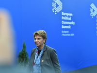 Viola Patricia Amherd, President of the Swiss Confederation, arrives at the 5th European Political Community Summit in Budapest, Hungary, on...