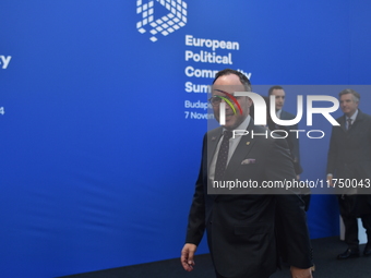 Xavier Espot Zamora, Prime Minister of Andorra, arrives at the 5th European Political Community Summit in Budapest, Hungary, on November 7,...