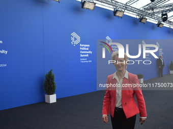 Ursula von der Leyen, President of the European Commission, arrives at the 5th European Political Community Summit in Budapest, Hungary, on...