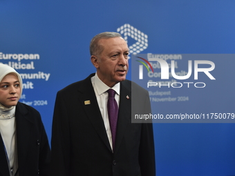 Recep Tayyip Erdogan, President of Turkey, arrives at the 5th European Political Community Summit in Budapest, Hungary, on November 7, a day...