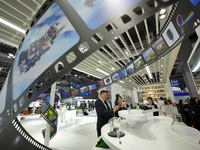 Visitors visit the Zeiss booth at the Nachi booth at the 7th CIIE in Shanghai, China, on November 7, 2024. (