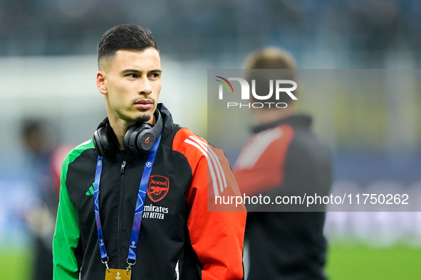 Gabriel Martinelli of Arsenal looks on during the UEFA Champions League 2024/25 League Phase MD4 match between FC Internazionale and Arsenal...