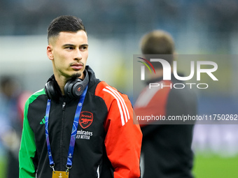 Gabriel Martinelli of Arsenal looks on during the UEFA Champions League 2024/25 League Phase MD4 match between FC Internazionale and Arsenal...