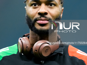 Raheem Sterling of Arsenal looks on during the UEFA Champions League 2024/25 League Phase MD4 match between FC Internazionale and Arsenal at...