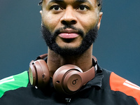 Raheem Sterling of Arsenal looks on during the UEFA Champions League 2024/25 League Phase MD4 match between FC Internazionale and Arsenal at...