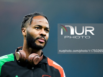 Raheem Sterling of Arsenal during the UEFA Champions League 2024/25 League Phase MD4 match between FC Internazionale and Arsenal at Stadio S...