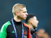 Oleksandr Zinchenko of Arsenal looks on during the UEFA Champions League 2024/25 League Phase MD4 match between FC Internazionale and Arsena...