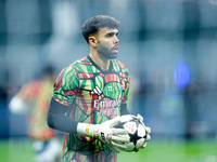 David Raya of Arsenal looks on during the UEFA Champions League 2024/25 League Phase MD4 match between FC Internazionale and Arsenal at Stad...