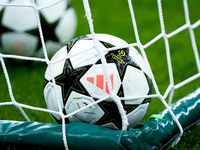 Official Adidas UEFA Champions league matchballs during the UEFA Champions League 2024/25 League Phase MD4 match between FC Internazionale a...