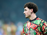 Tommy Setford of Arsenal looks on during the UEFA Champions League 2024/25 League Phase MD4 match between FC Internazionale and Arsenal at S...