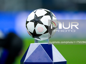 Official Adidas UEFA Champions league matchball during the UEFA Champions League 2024/25 League Phase MD4 match between FC Internazionale an...