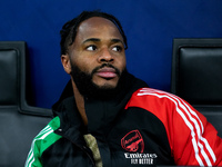 Raheem Sterling of Arsenal looks on during the UEFA Champions League 2024/25 League Phase MD4 match between FC Internazionale and Arsenal at...