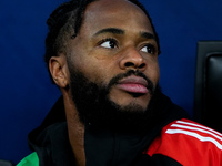 Raheem Sterling of Arsenal looks on during the UEFA Champions League 2024/25 League Phase MD4 match between FC Internazionale and Arsenal at...