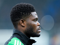 Thomas Partey of Arsenal looks on during the UEFA Champions League 2024/25 League Phase MD4 match between FC Internazionale and Arsenal at S...