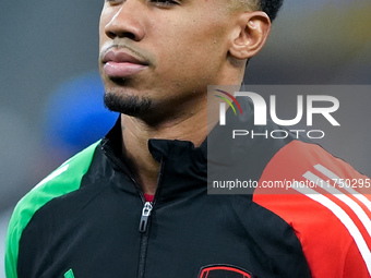 Gabriel of Arsenal looks on during the UEFA Champions League 2024/25 League Phase MD4 match between FC Internazionale and Arsenal at Stadio...