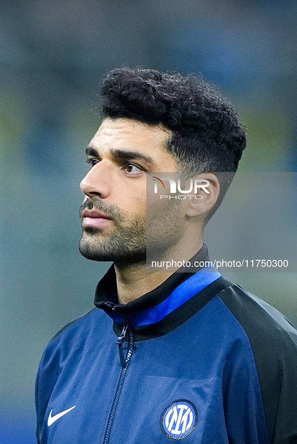 Mehdi Taremi of FC Internazionale looks on during the UEFA Champions League 2024/25 League Phase MD4 match between FC Internazionale and Ars...