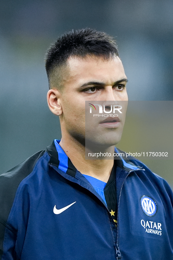 Lautaro Martinez of FC Internazionale looks on during the UEFA Champions League 2024/25 League Phase MD4 match between FC Internazionale and...