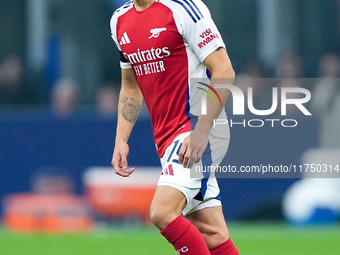 Leandro Trossard of Arsenal during the UEFA Champions League 2024/25 League Phase MD4 match between FC Internazionale and Arsenal at Stadio...