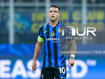 Lautaro Martinez of FC Internazionale looks on during the UEFA Champions League 2024/25 League Phase MD4 match between FC Internazionale and...