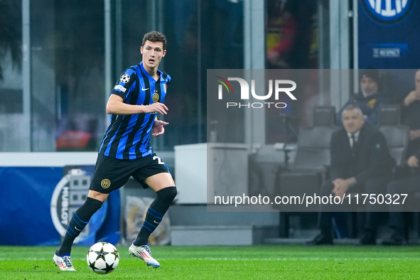 Benjamin Pavard of FC Internazionale during the UEFA Champions League 2024/25 League Phase MD4 match between FC Internazionale and Arsenal a...