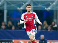 Kai Havertz of Arsenal looks on during the UEFA Champions League 2024/25 League Phase MD4 match between FC Internazionale and Arsenal at Sta...