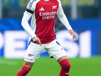 Ben White of Arsenal during the UEFA Champions League 2024/25 League Phase MD4 match between FC Internazionale and Arsenal at Stadio San Sir...