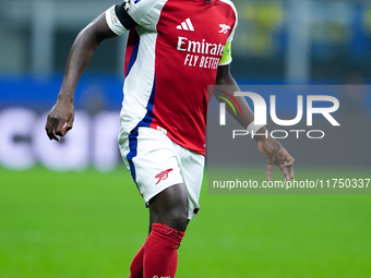 Bukayo Saka of Arsenal during the UEFA Champions League 2024/25 League Phase MD4 match between FC Internazionale and Arsenal at Stadio San S...