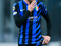 Piotr Zielinski of FC Internazionale reacts during the UEFA Champions League 2024/25 League Phase MD4 match between FC Internazionale and Ar...