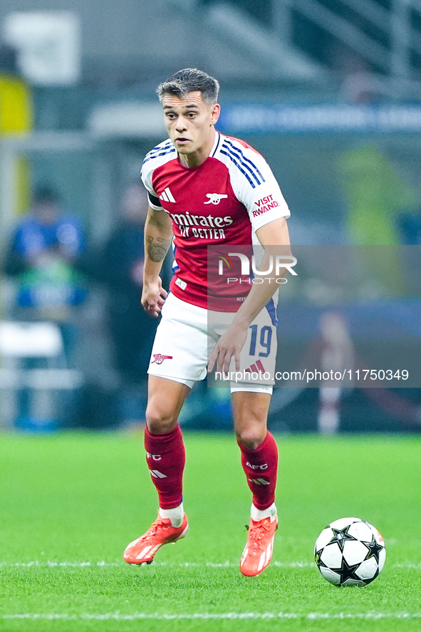 Leandro Trossard of Arsenal during the UEFA Champions League 2024/25 League Phase MD4 match between FC Internazionale and Arsenal at Stadio...