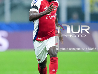 Bukayo Saka of Arsenal during the UEFA Champions League 2024/25 League Phase MD4 match between FC Internazionale and Arsenal at Stadio San S...