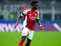 Bukayo Saka of Arsenal during the UEFA Champions League 2024/25 League Phase MD4 match between FC Internazionale and Arsenal at Stadio San S...