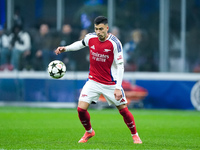 Gabriel Martinelli of Arsenal during the UEFA Champions League 2024/25 League Phase MD4 match between FC Internazionale and Arsenal at Stadi...