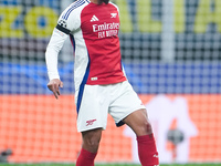 William Saliba of Arsenal during the UEFA Champions League 2024/25 League Phase MD4 match between FC Internazionale and Arsenal at Stadio Sa...