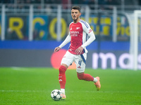 Ben White of Arsenal during the UEFA Champions League 2024/25 League Phase MD4 match between FC Internazionale and Arsenal at Stadio San Sir...