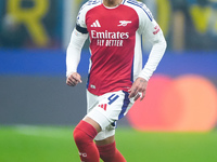 Ben White of Arsenal during the UEFA Champions League 2024/25 League Phase MD4 match between FC Internazionale and Arsenal at Stadio San Sir...