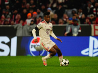 Kingsley Coman of Bayern Munich  controls the ball during the Champions League Round 4 match between Bayern Munich v Benfica at the Allianz...