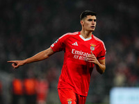 Antonio Silva of Benfica  gestures during the Champions League Round 4 match between Bayern Munich v Benfica at the Allianz arena, Munich, G...