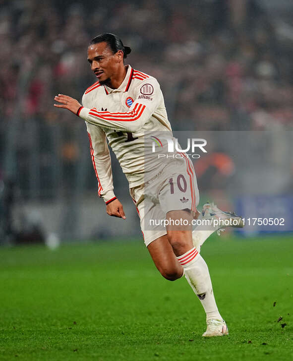 Leroy Sane of Bayern Munich  looks on during the Champions League Round 4 match between Bayern Munich v Benfica at the Allianz arena, Munich...