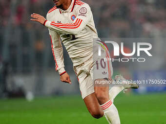 Leroy Sane of Bayern Munich  looks on during the Champions League Round 4 match between Bayern Munich v Benfica at the Allianz arena, Munich...