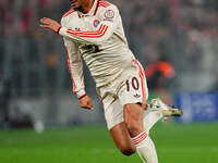 Leroy Sane of Bayern Munich  looks on during the Champions League Round 4 match between Bayern Munich v Benfica at the Allianz arena, Munich...