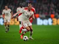 Leroy Sane of Bayern Munich  controls the ball during the Champions League Round 4 match between Bayern Munich v Benfica at the Allianz aren...