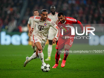 Leroy Sane of Bayern Munich  controls the ball during the Champions League Round 4 match between Bayern Munich v Benfica at the Allianz aren...