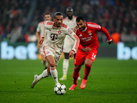 Leroy Sane of Bayern Munich  controls the ball during the Champions League Round 4 match between Bayern Munich v Benfica at the Allianz aren...