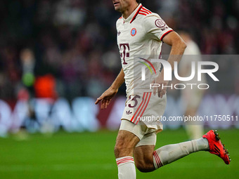 Thomas Muller of Bayern Munich  looks on during the Champions League Round 4 match between Bayern Munich v Benfica at the Allianz arena, Mun...