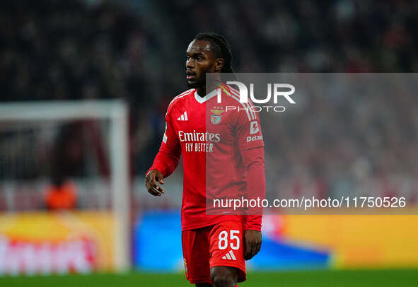 Renato Sanches of Benfica  looks on during the Champions League Round 4 match between Bayern Munich v Benfica at the Allianz arena, Munich,...