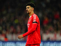 Tomas Araujo of Benfica  looks on during the Champions League Round 4 match between Bayern Munich v Benfica at the Allianz arena, Munich, Ge...