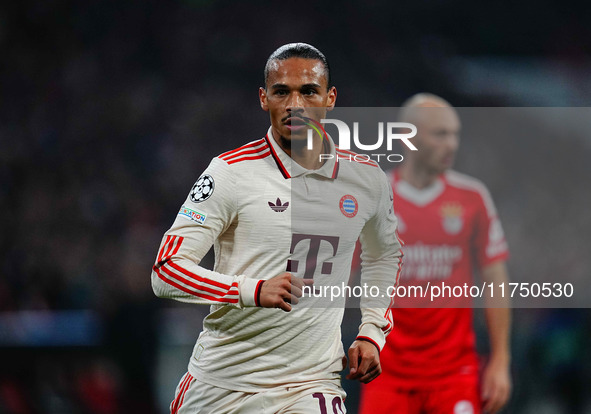 Leroy Sane of Bayern Munich  looks on during the Champions League Round 4 match between Bayern Munich v Benfica at the Allianz arena, Munich...