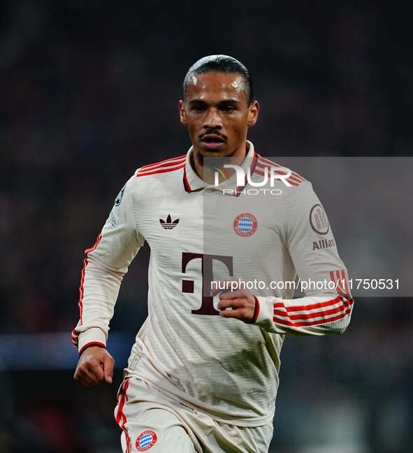 Leroy Sane of Bayern Munich  looks on during the Champions League Round 4 match between Bayern Munich v Benfica at the Allianz arena, Munich...